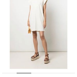 Rag and Bone Cream thick cotton T shirt Dress.